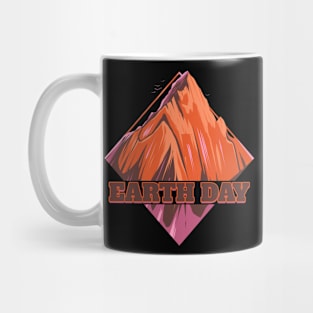 Rhombus Shaped Mountain Logo For Earth Day Mug